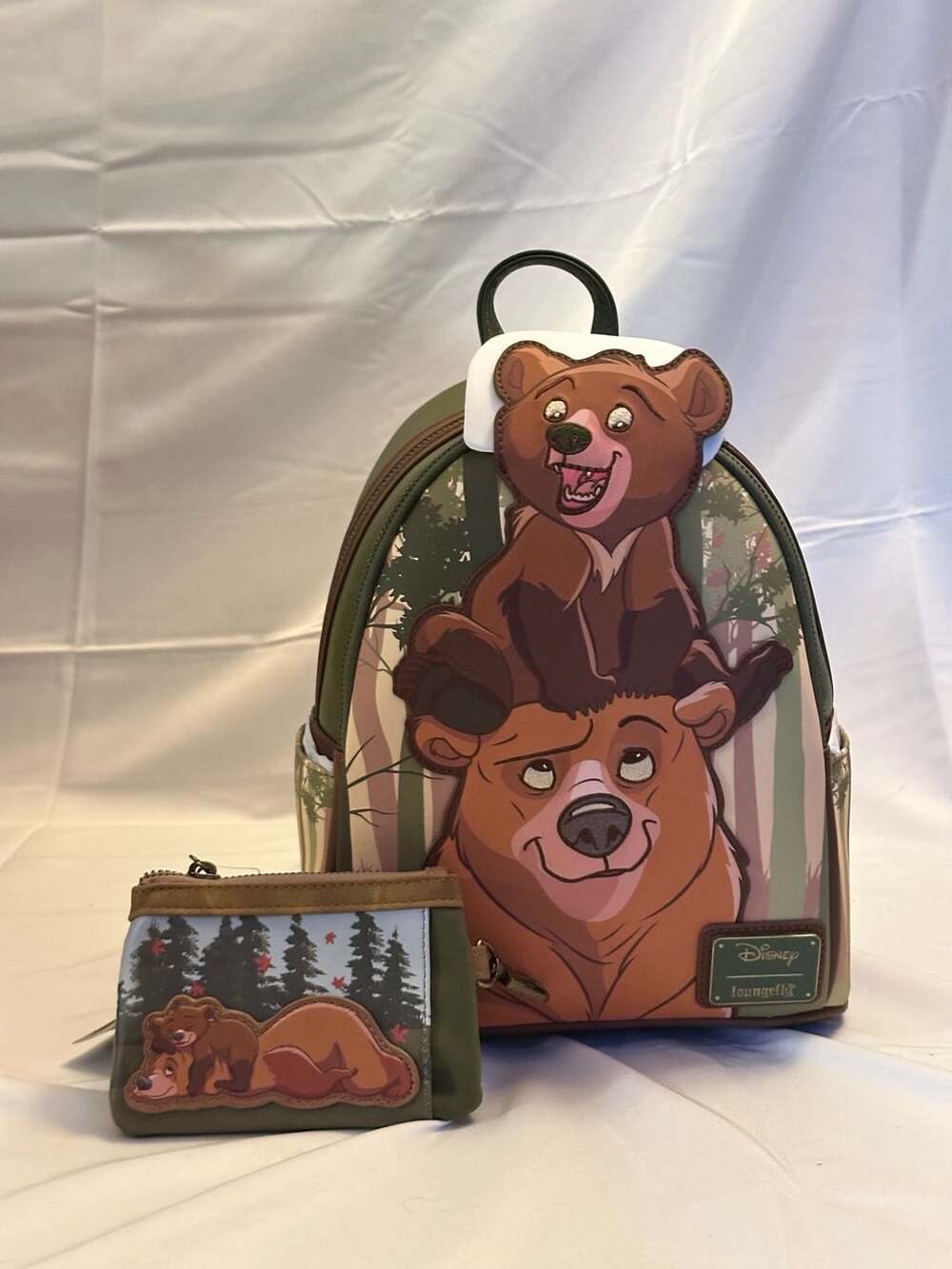 Loungefly Disney Brother Bear Koda & Kenai Mini Backpack and Cardholder Set NWT
